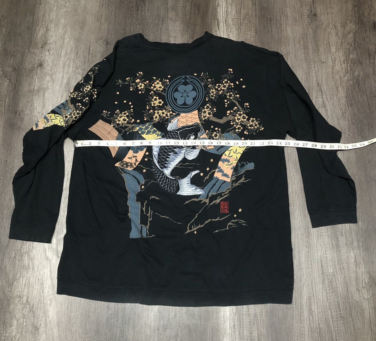 Japanese Brand × Vintage VINTAGE KARAKURI TAMASHI SUKAJAN KOI BIG LOGO LONG SLEEVE Size US XXL / EU 58 / 5 - 5 Thumbnail