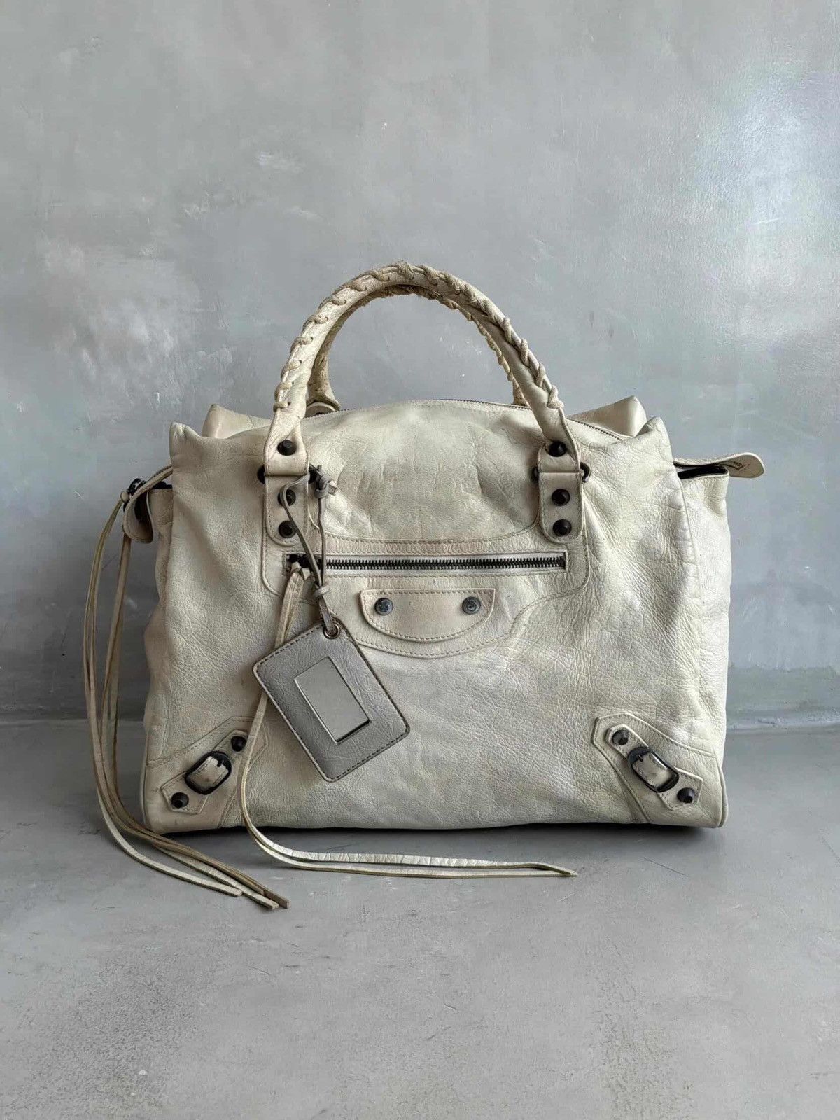 Balenciaga Balenciaga - Motorcycle ‘Midday’ Lambskin Leather Handbag Size ONE SIZE - 1 Thumbnail