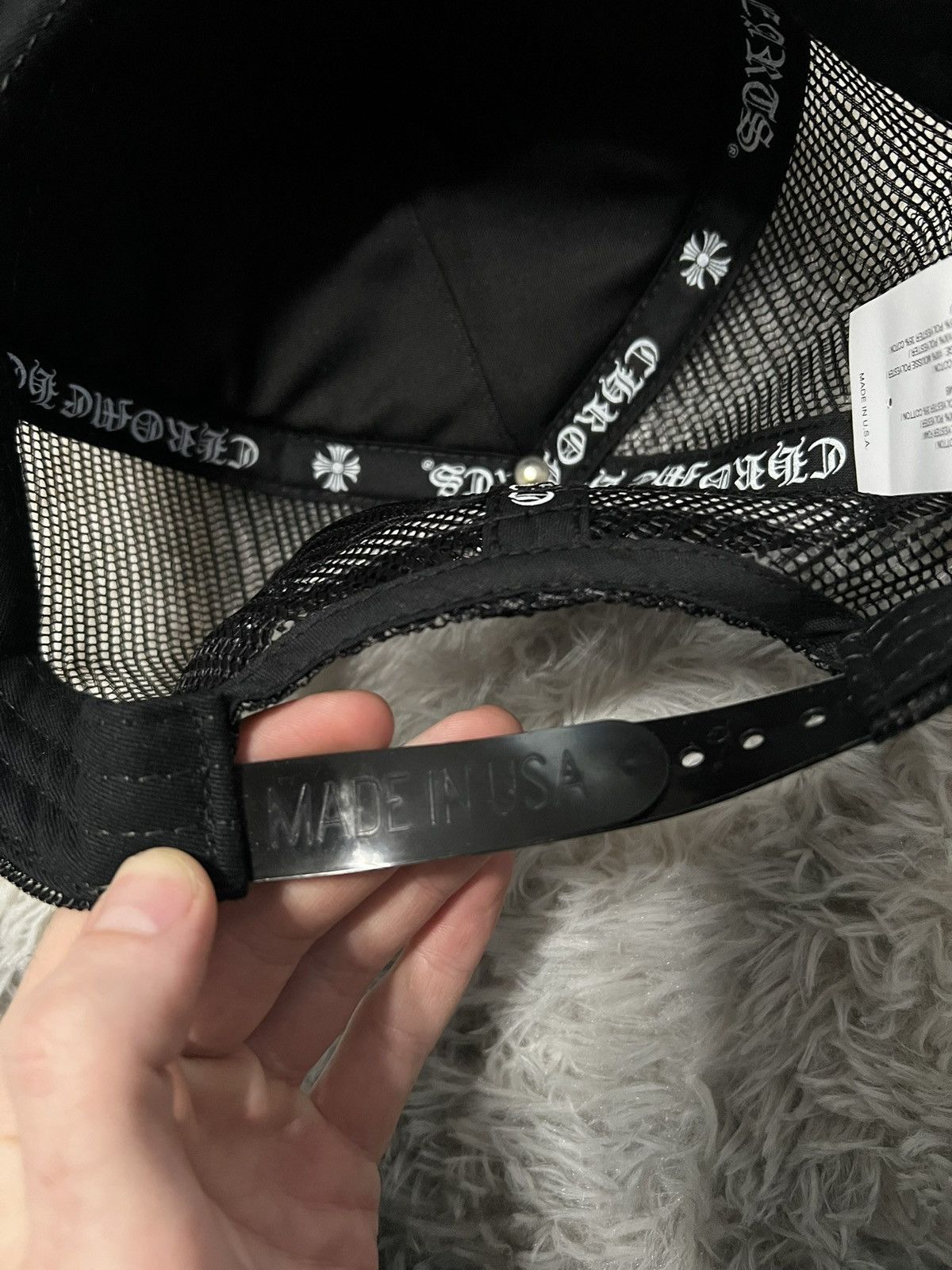 Chrome Hearts Chrome Hearts Cemetery Trucker Hat “Triple Black” Size ONE SIZE - 8 Thumbnail