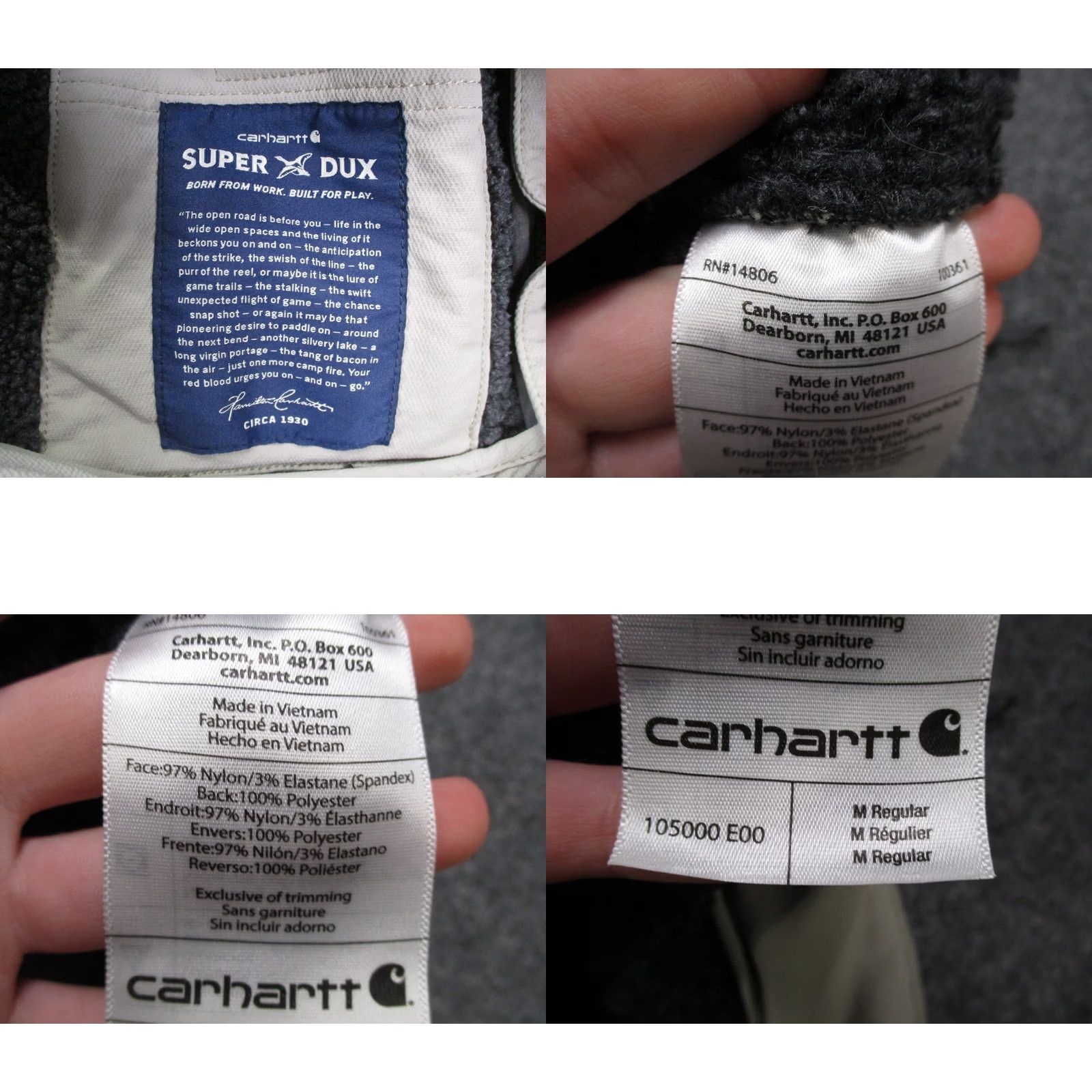 Carhartt Carhartt Vest Jacket M Gray Super Dux 0J5000 Relaxed Fit Stretch Hiking Coat Men Size US M / EU 48-50 / 2 - 8 Thumbnail