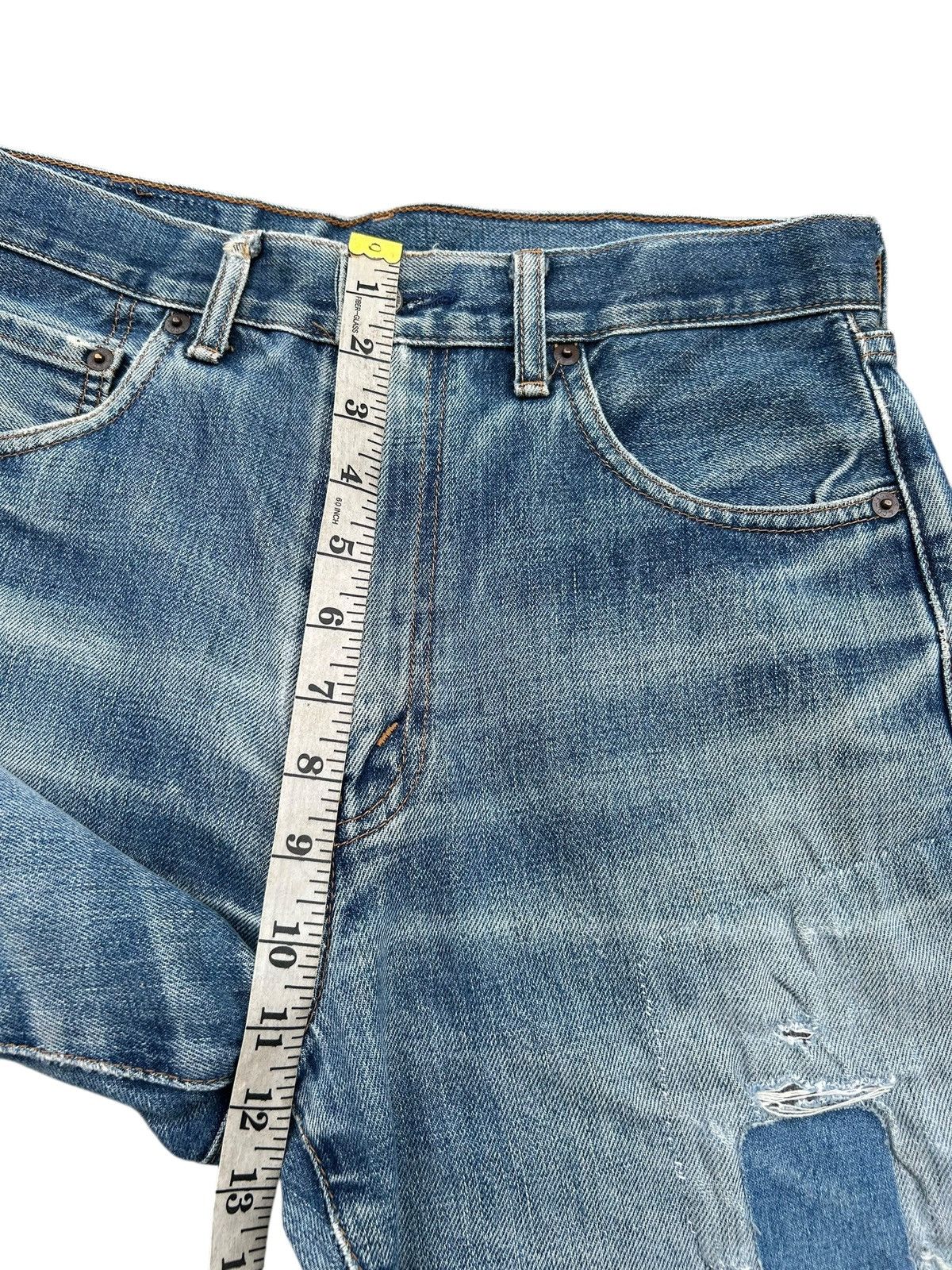 Kapital Thrashed Vintage Levis big E Selvedge Repair Denim jeans Size US 30 / EU 46 - 24 Thumbnail
