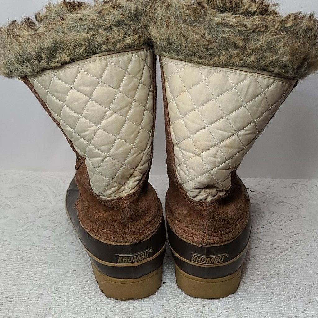 The Unbranded Brand Khombu Nordic faux fur lace up winter snow cold boots sz 6 Size US 6 / IT 36 - 6 Thumbnail