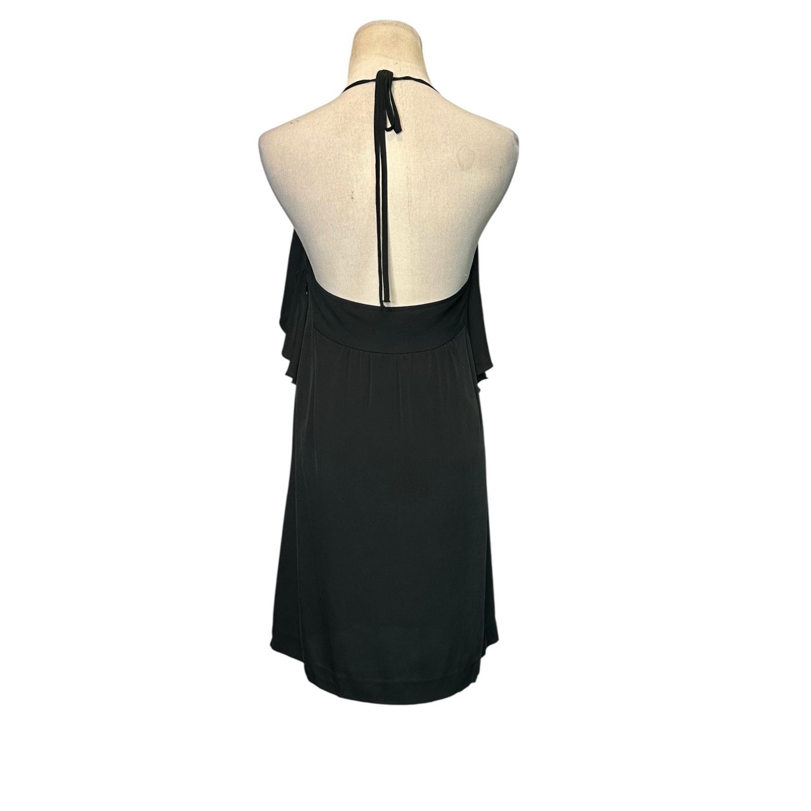 Theory Theory Black Silk Ruffle Open Back Slip Halter Dress Size 2 Size XS / US 0-2 / IT 36-38 - 18 Thumbnail
