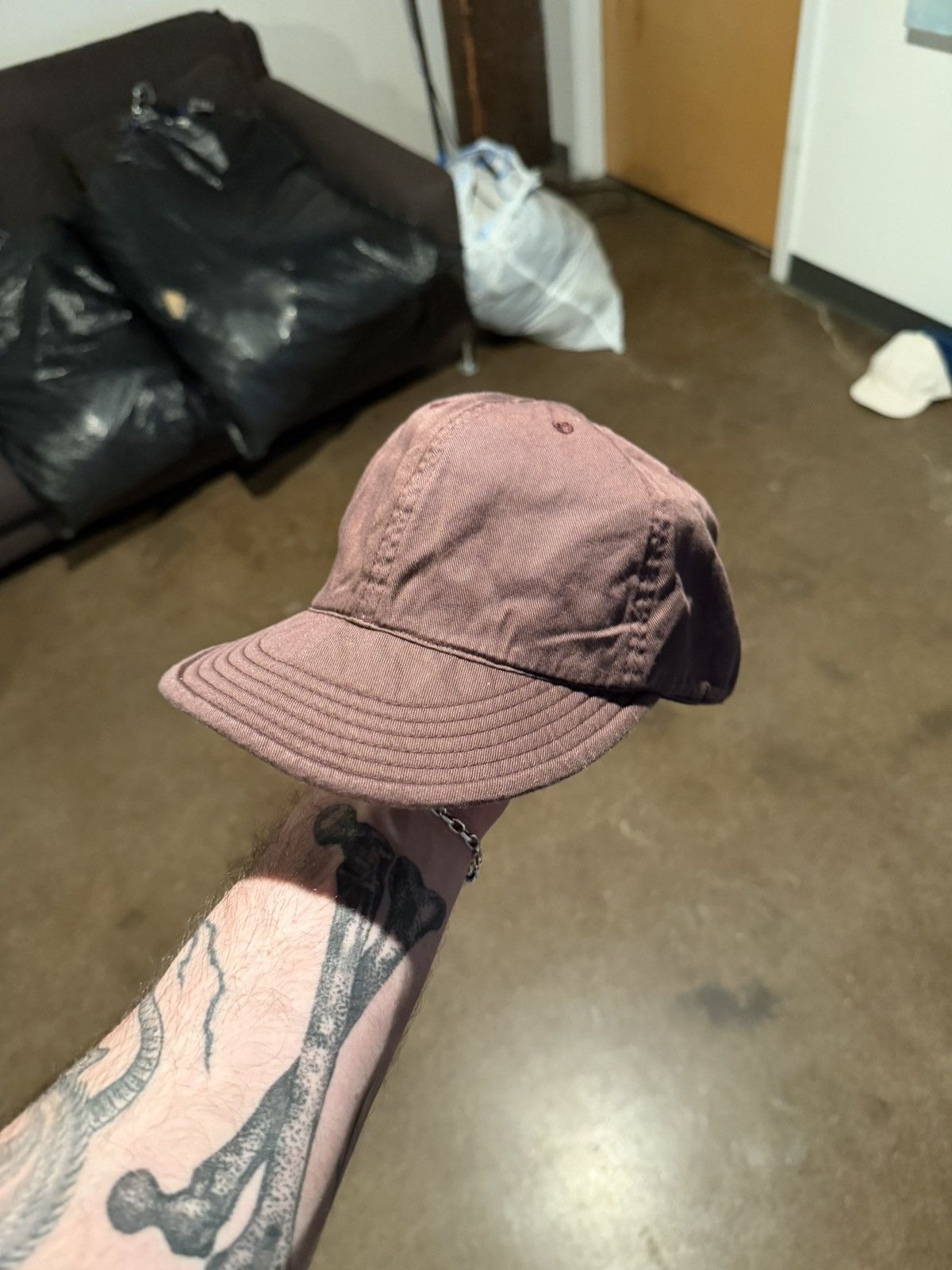 Higher brand handmade in japan maroon burgundy ball cap hat