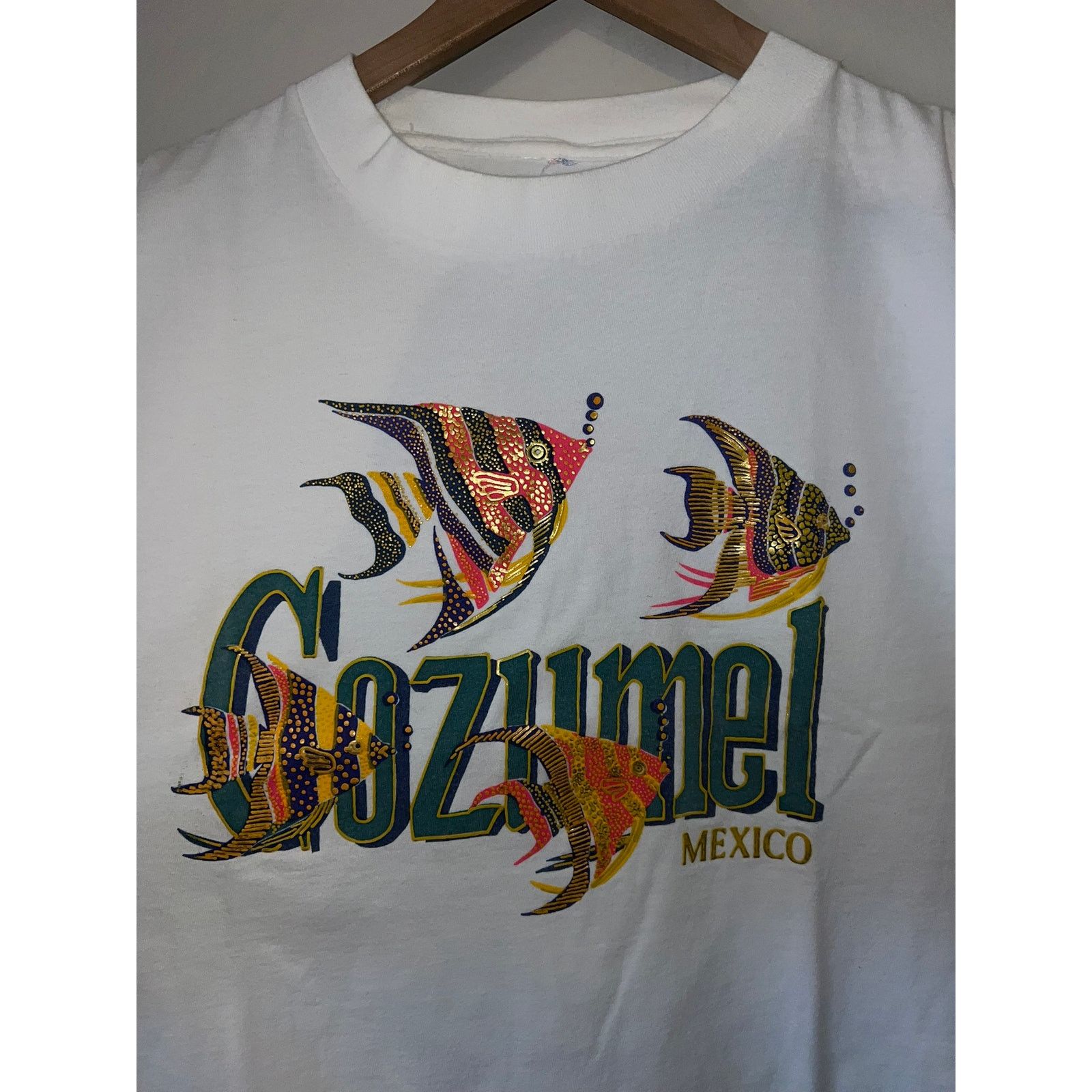 Vintage 90s Vintage Cozumel mexico Tropical Fish Fishes Shirt XL Size US XL / EU 56 / 4 - 6 Thumbnail