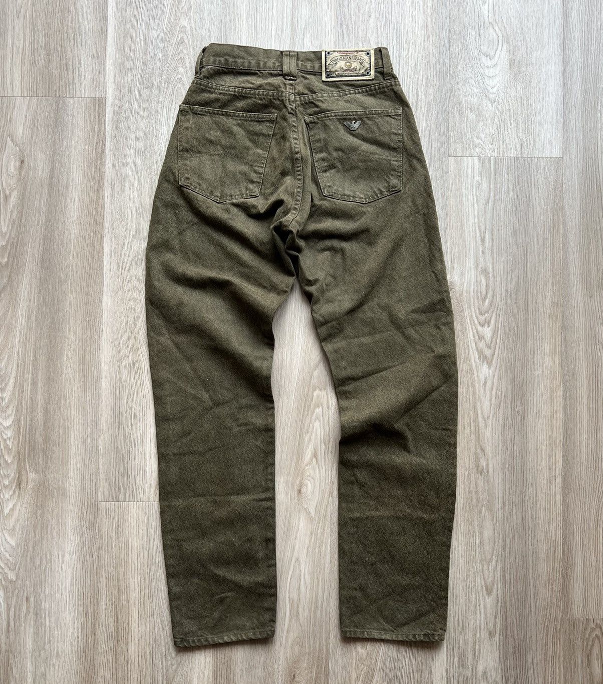 Armani × Vintage Vintage Armani Jeans Denim Dark Green Pants Size 29" - 11 Thumbnail