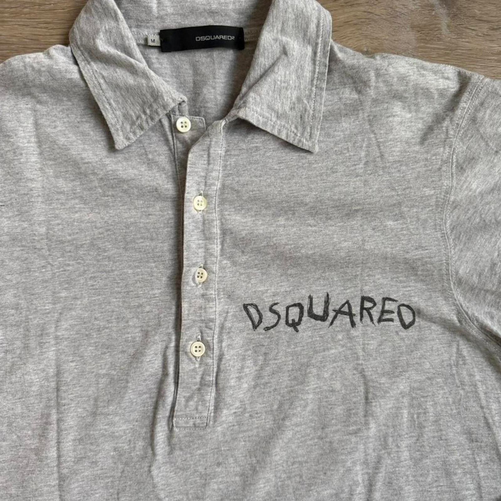 Dsquared2 Dsquared2 "Pushing You to the Limits" Back Print Polo Grey Size US M / EU 48-50 / 2 - 6 Thumbnail