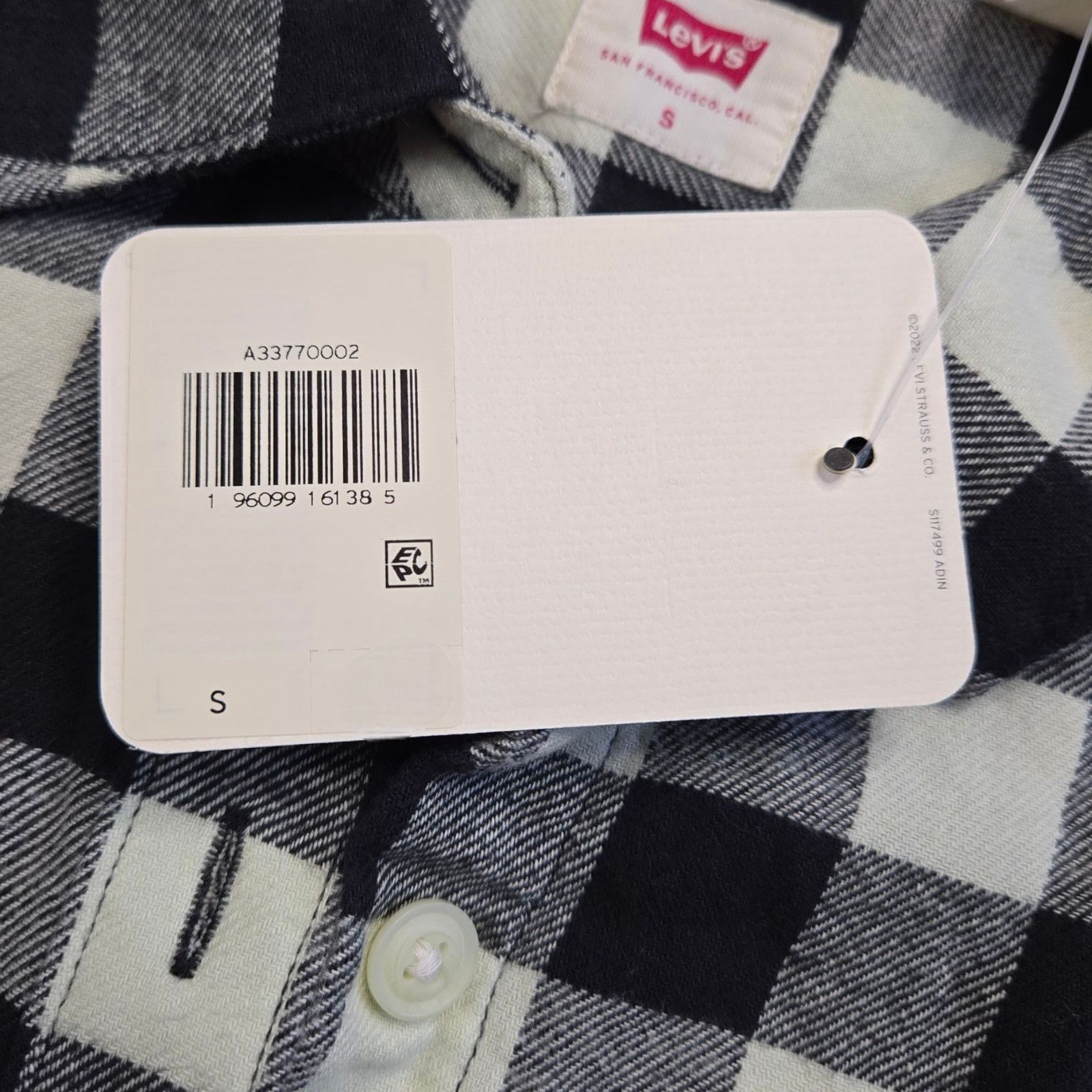 Levi's Levi's Black White Plaid Flannel Top Size Small Size S / US 4 / IT 40 - 4 Thumbnail