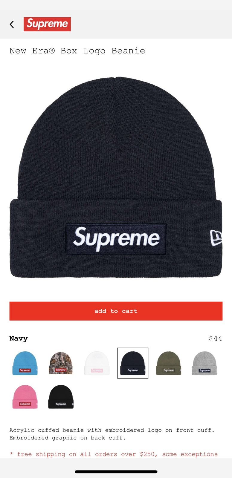 Supreme FW25 Supreme New Era Box Logo Beanie Size ONE SIZE - 3 Thumbnail