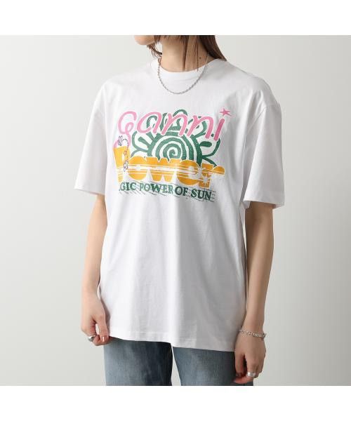 Ganni Ganni Future Heavy Cotton White T Shirt Size M / US 6-8 / IT 42-44 - 2 Thumbnail