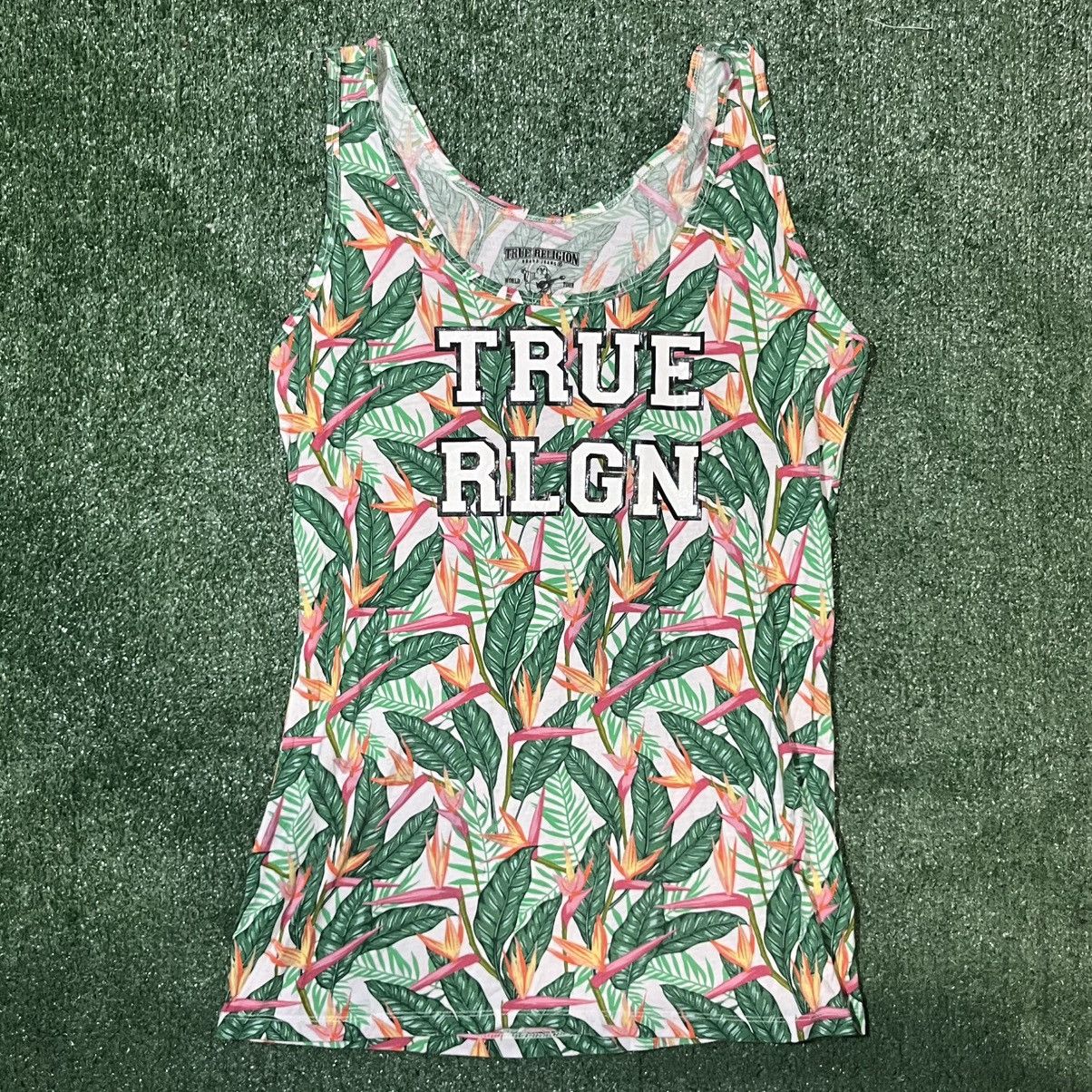 True Religion True Religion Tank Top - Floral / Hawaiian/Leaf & Tree Print Size XL / US 12-14 / IT 48-50 - 1 Thumbnail