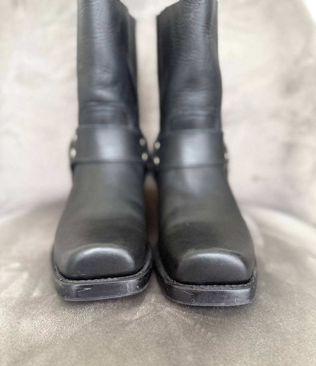 Sancho Boots Sancho Biker Cowboy shortened Black Leather Womens Boots Size US 7 / IT 37 - 7 Thumbnail