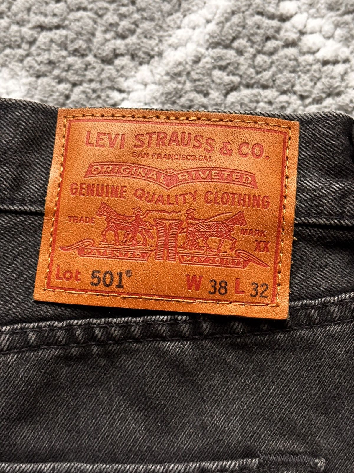 Levi's Levis 501 washed black jeans Size US 38 / EU 54 - 2 Thumbnail