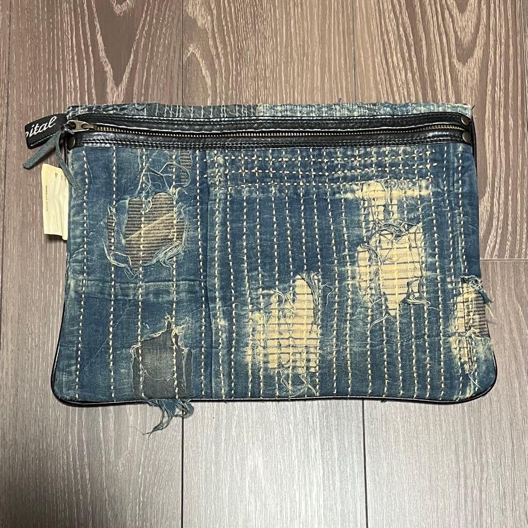 Kapital Kountry Boro Patchwork Denim Clutch Bag Size ONE SIZE - 1 Thumbnail