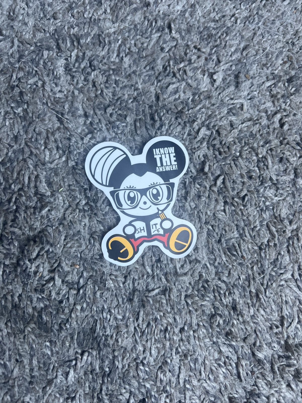 Mickey Mouse I Know The Answer! Shit Sticker Size ONE SIZE - 1 Thumbnail