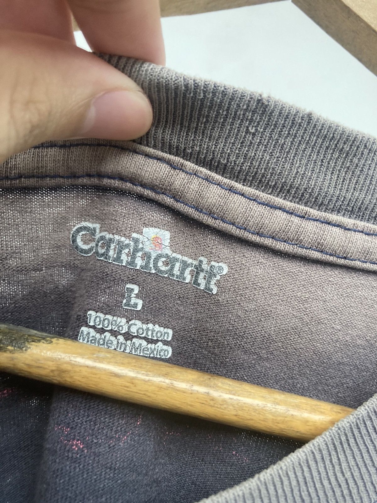Carhartt × Vintage Vintage sunfaded Carhartt pocket tshirt boxy Size US XL / EU 56 / 4 - 8 Thumbnail