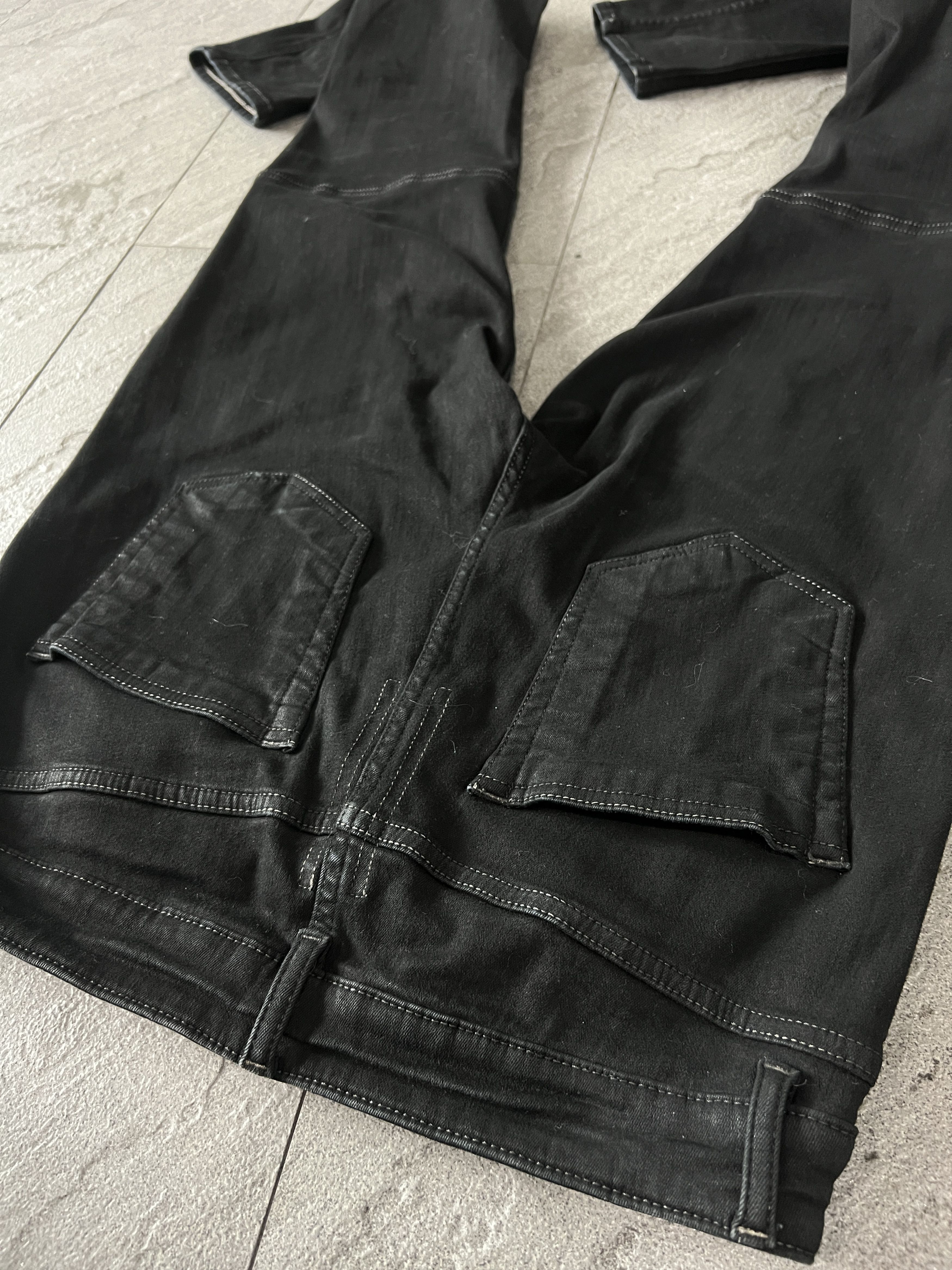 Rick Owens Drkshdw Rick Owens Rick Owens DRKSHDW Waxed Nagakin Denim Jeans S Size US 32 / EU 48 - 12 Thumbnail