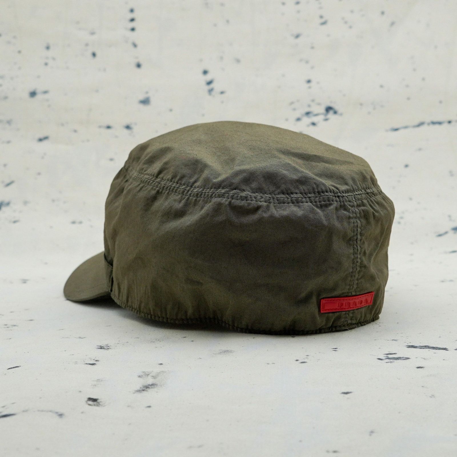 Prada Vintage prada khaki green military tab logo sport cap hat Size ONE SIZE - 4 Thumbnail