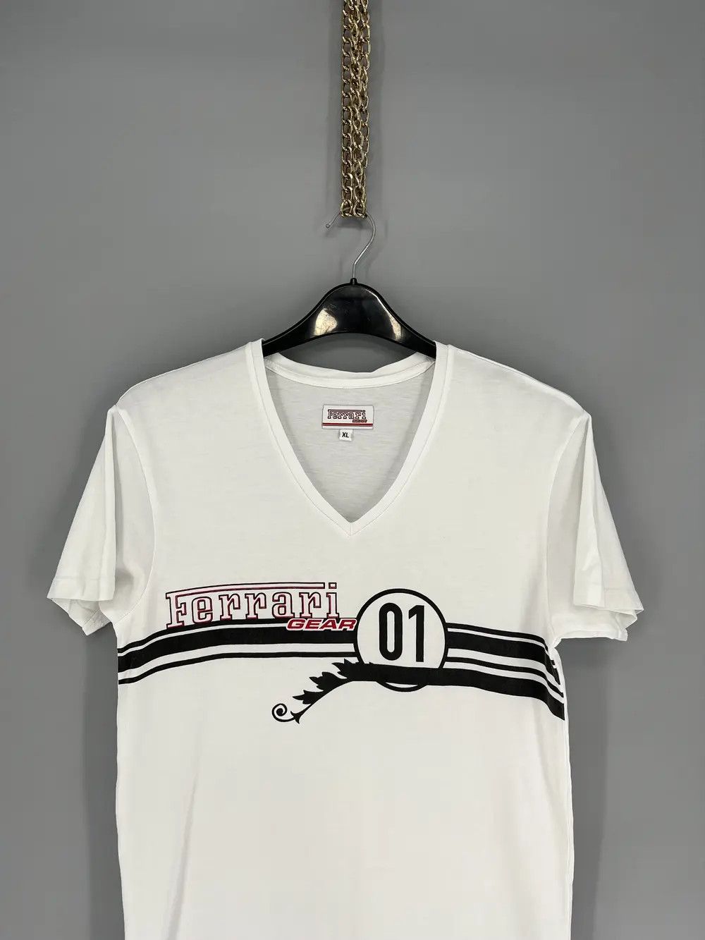Vintage Vintage Ferrari Scuderia Single Stitch White Tee Size US XL / EU 56 / 4 - 6 Thumbnail
