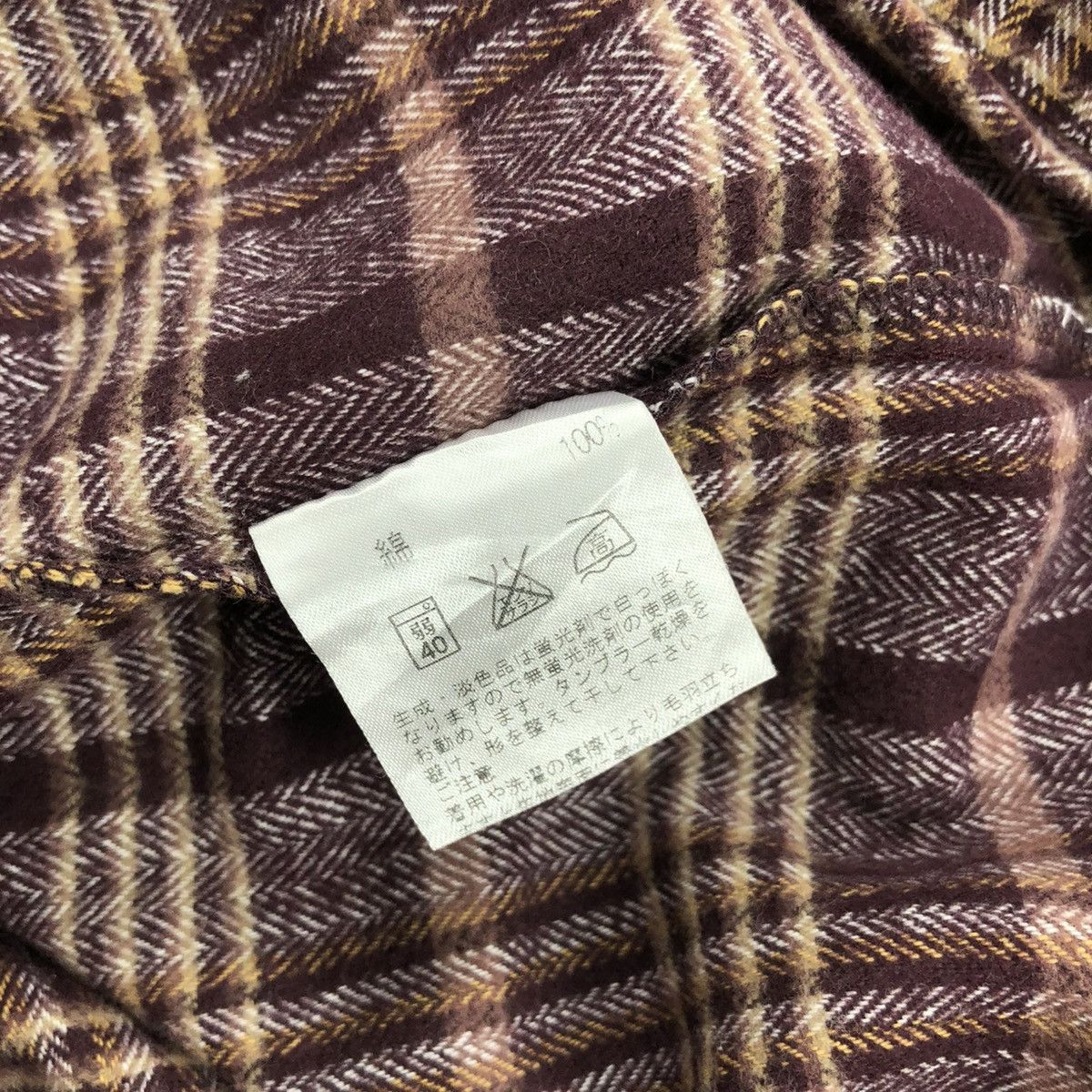 Celine × Japanese Brand × Vintage 🇯🇵 1990s Celine Oversized Brown Plaid Flannel Shirt Size US L / EU 52-54 / 3 - 8 Thumbnail