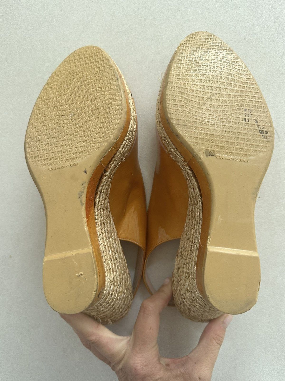 Stuart Weitzman Stuart Weitzman Patent Leather espadrille Sandals sz 9.5 Size US 9.5 / IT 39.5 - 7 Thumbnail
