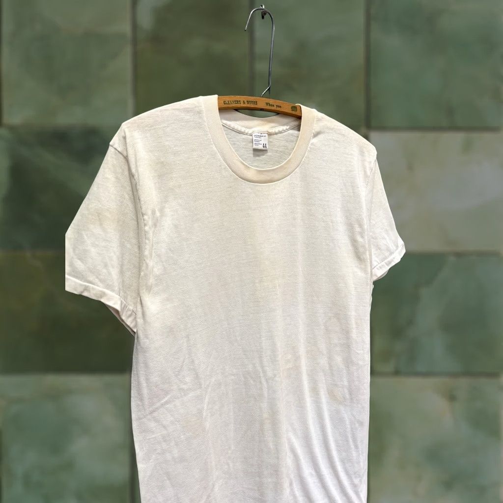 Vintage Vintage Penneys Tee Shirt Size 44 Cotton Blank White 70’s Men’s Size US L / EU 52-54 / 3 - 1 Thumbnail