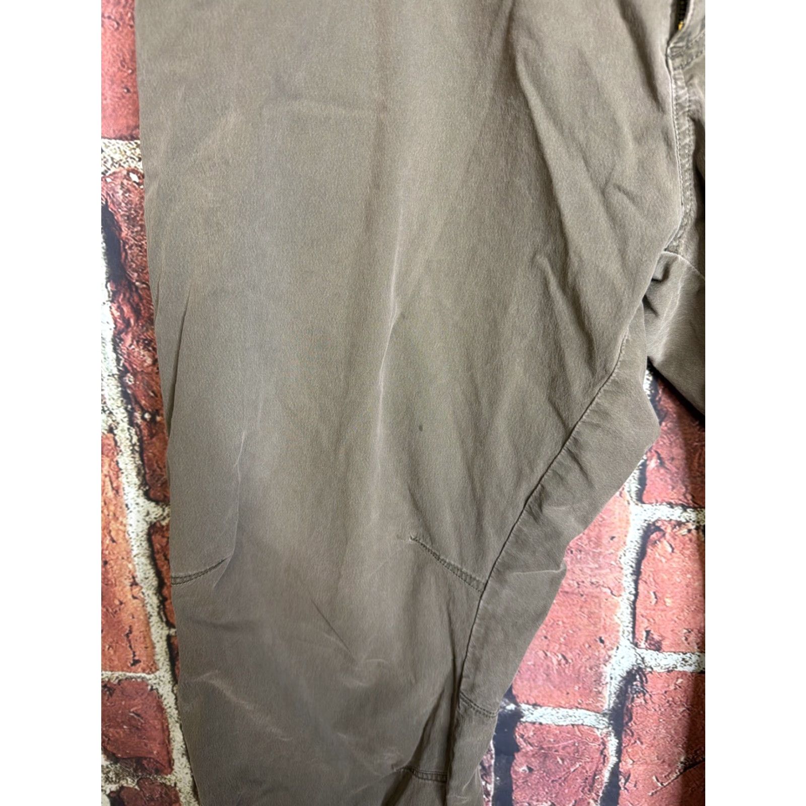 Vintage KÜHL Rydr Pants Men's 40x30 Vintage Green 98% Cotton 2% Spandex Carpenter Inseam 30 Front Flat Front Patina Dye N/A Size US 40 / EU 56 - 2 Thumbnail
