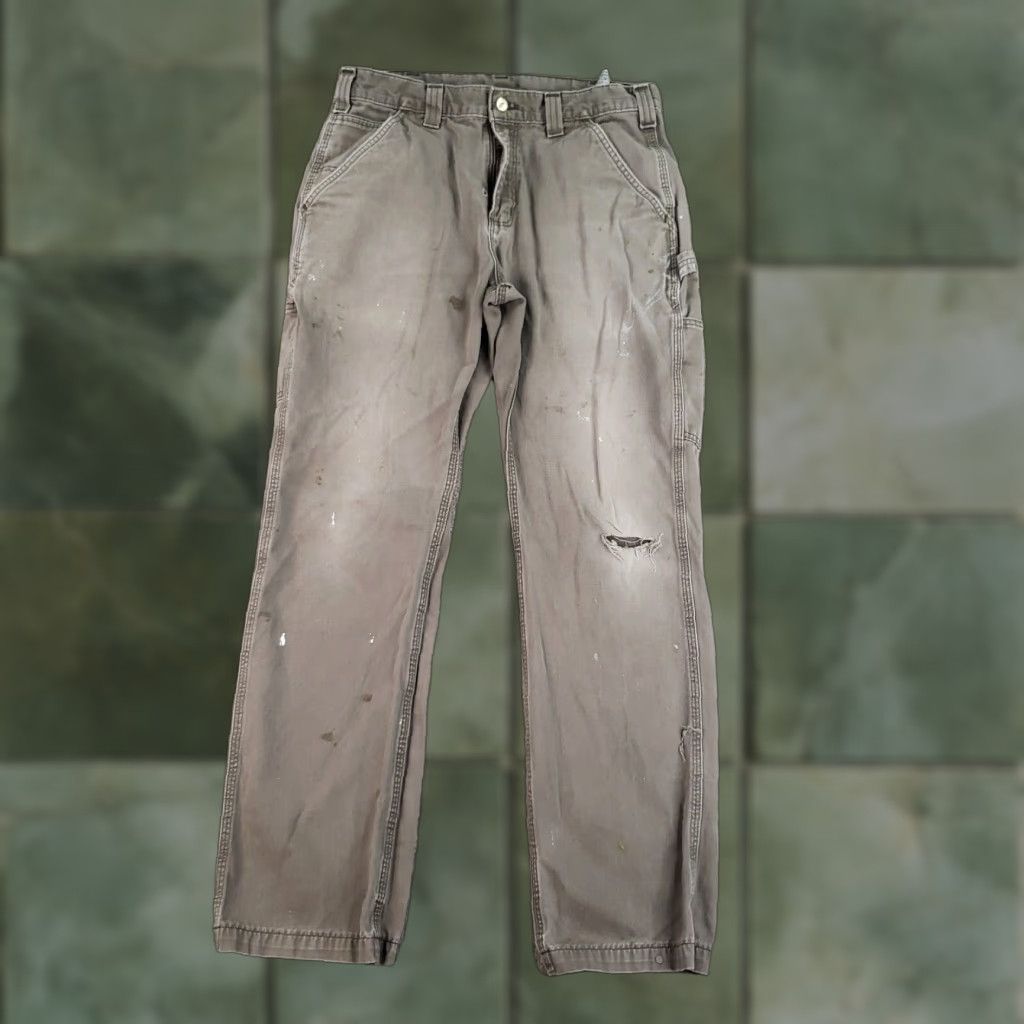 Carhartt Carhartt Pants Men 33x32 Green Relaxed Fit Carpenter Workwear Mens Size US 33 - 1 Thumbnail