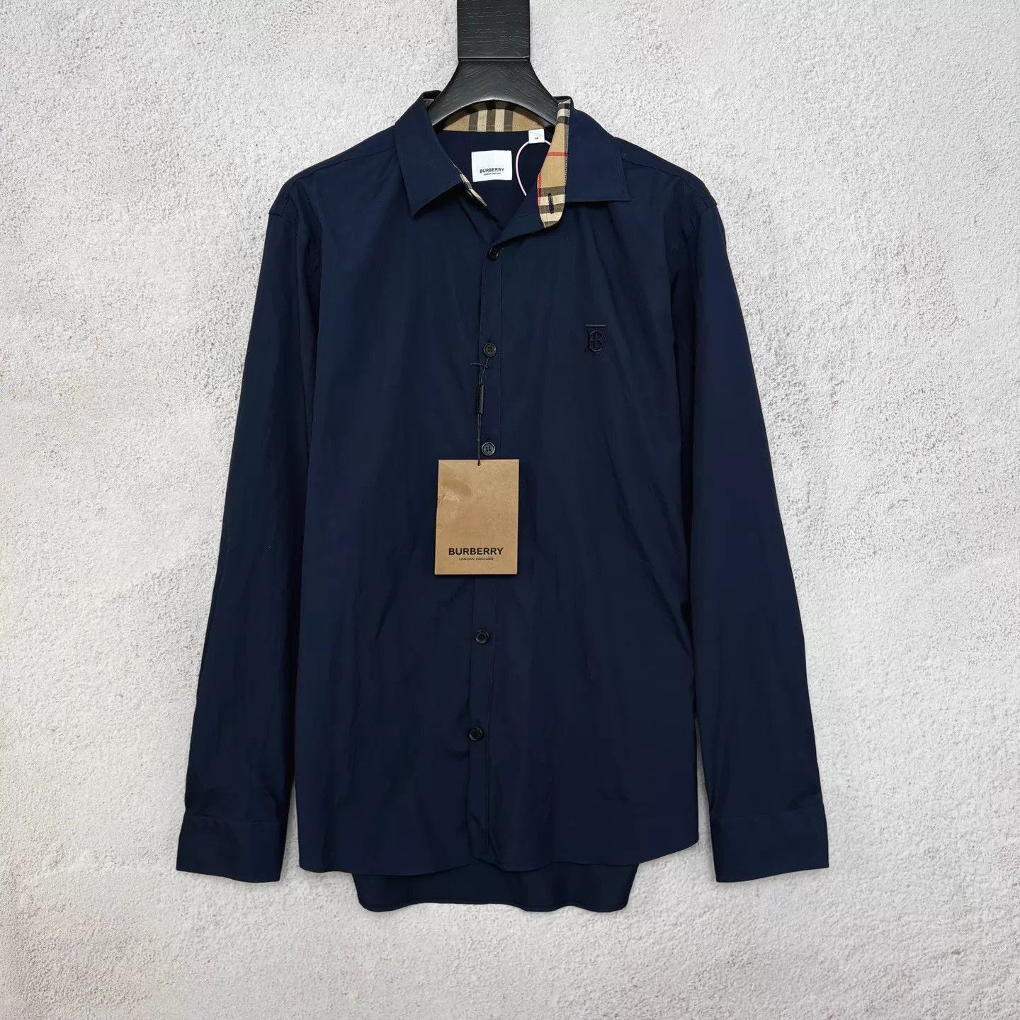Burberry Blue Long-Sleeve Button-Up Shirt Size M Size US M / EU 48-50 / 2 - 1 Thumbnail