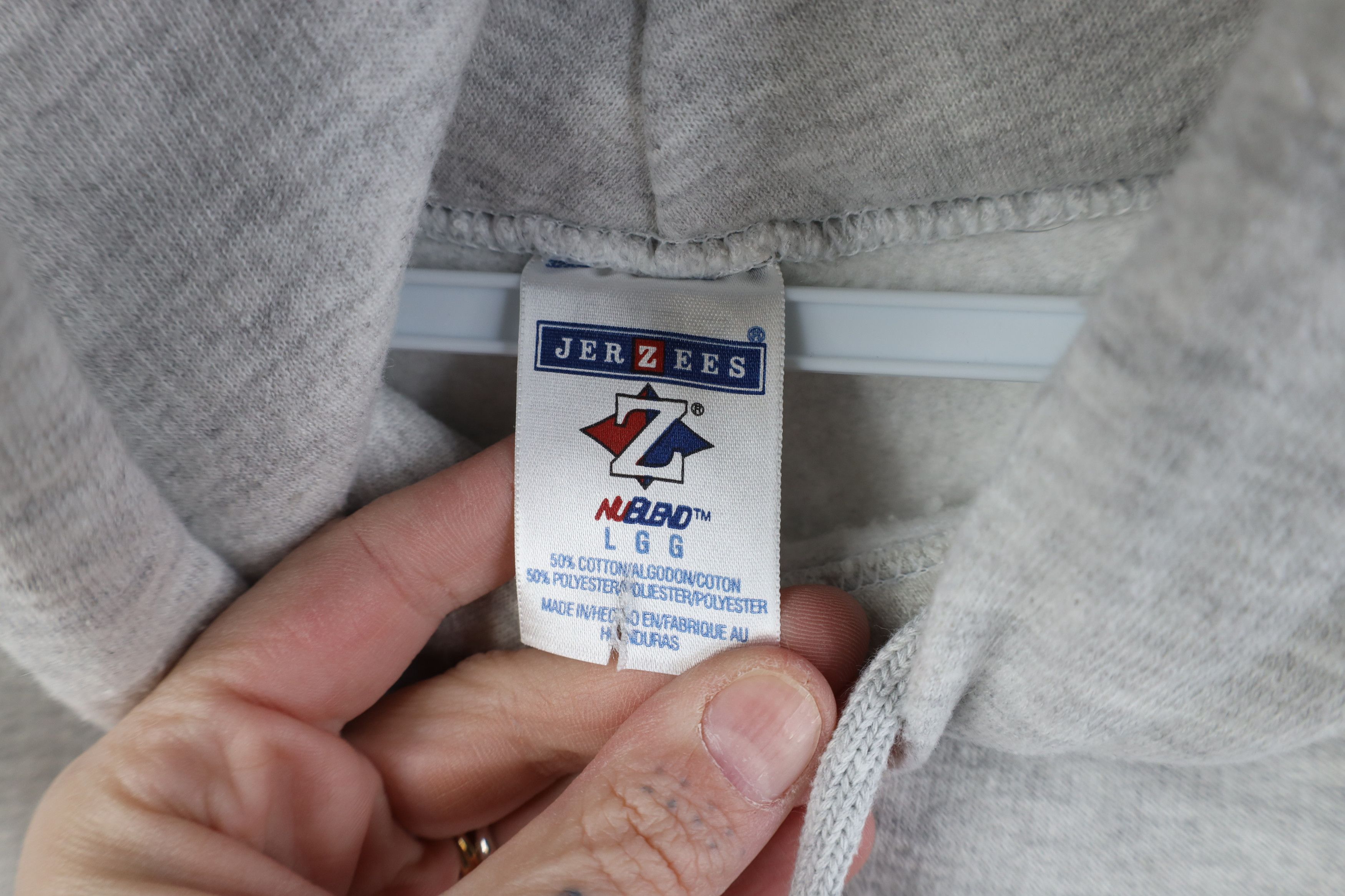 Vintage Vintage 90s Y2K Streetwear Hoodie Sweatshirt Heather Gray Size US L / EU 52-54 / 3 - 11 Thumbnail