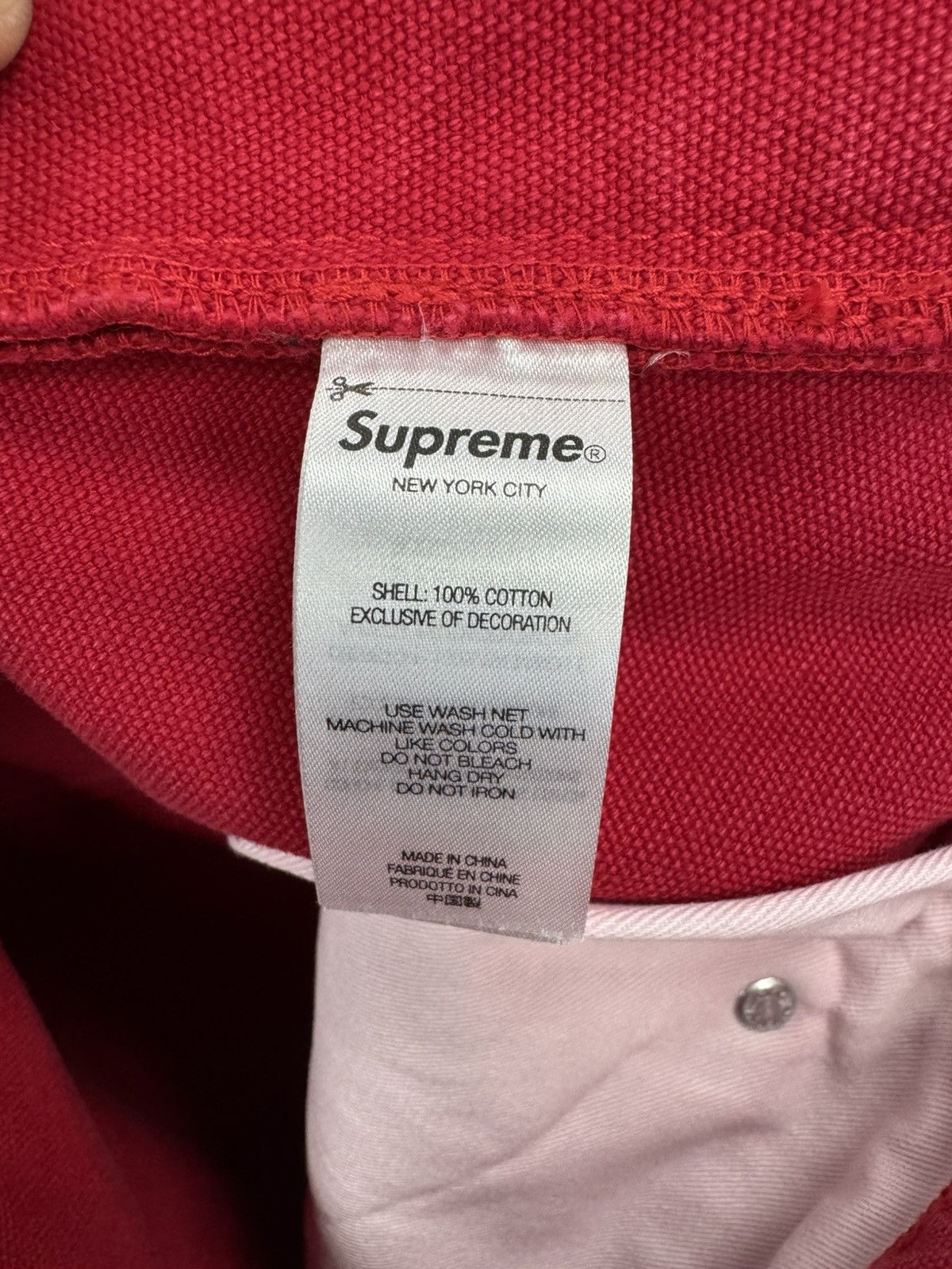 Supreme Supreme Old English Canvas Double Knee Work Pant (Red) Size US 34 / EU 50 - 4 Thumbnail
