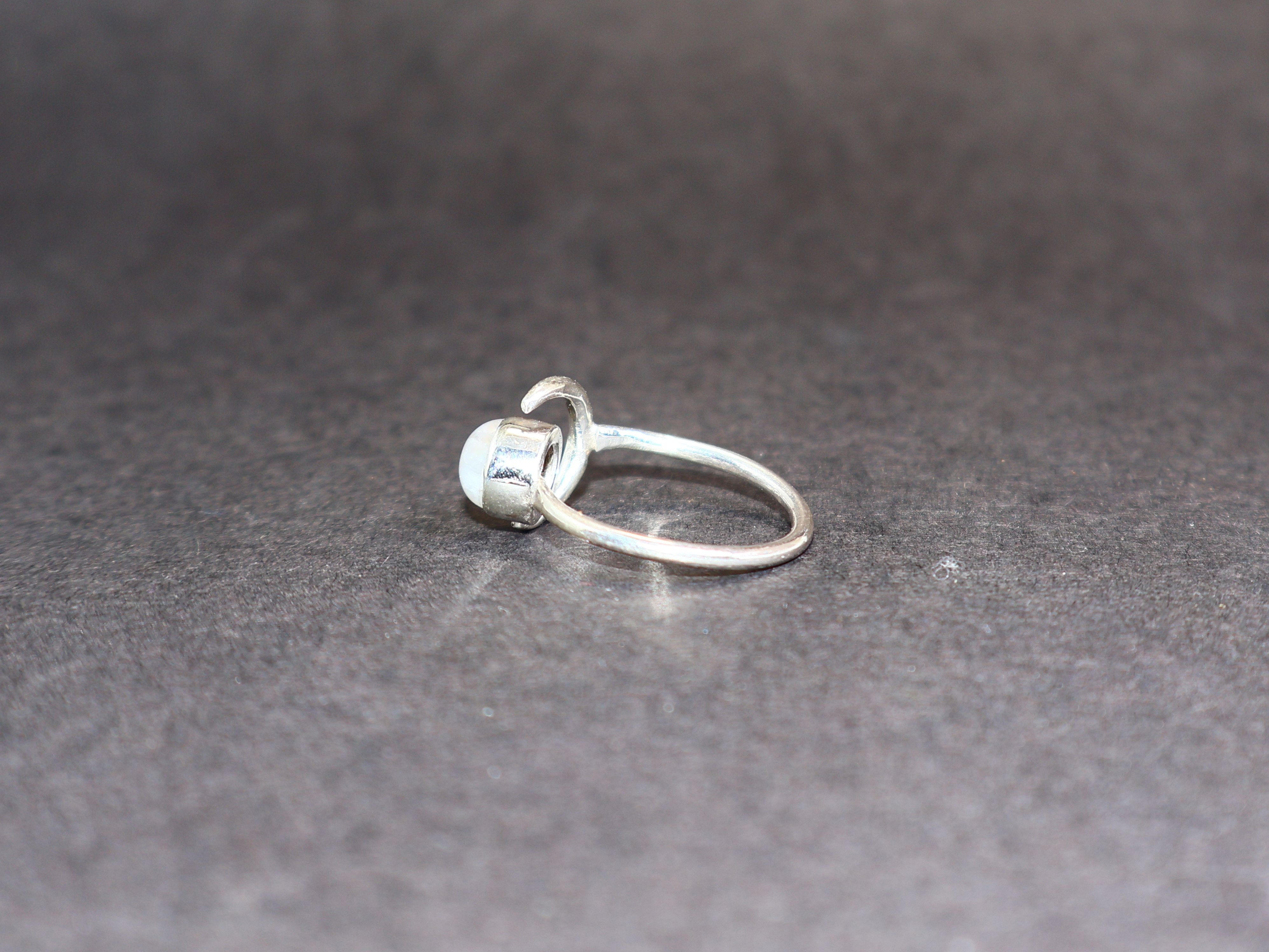 Handmade Rainbow Moonstone Ring, 925 Sterling Silver, Handmade Rings, Size ONE SIZE - 4 Thumbnail