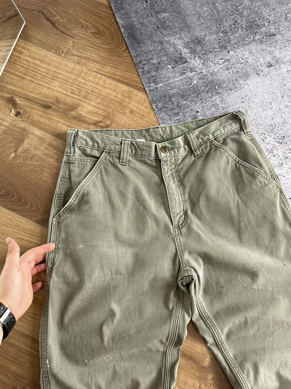 Carhartt × Vintage Vintage Carhartt Y2K Single Knee Carpenter Distressed Pants Size US 33 - 11 Thumbnail