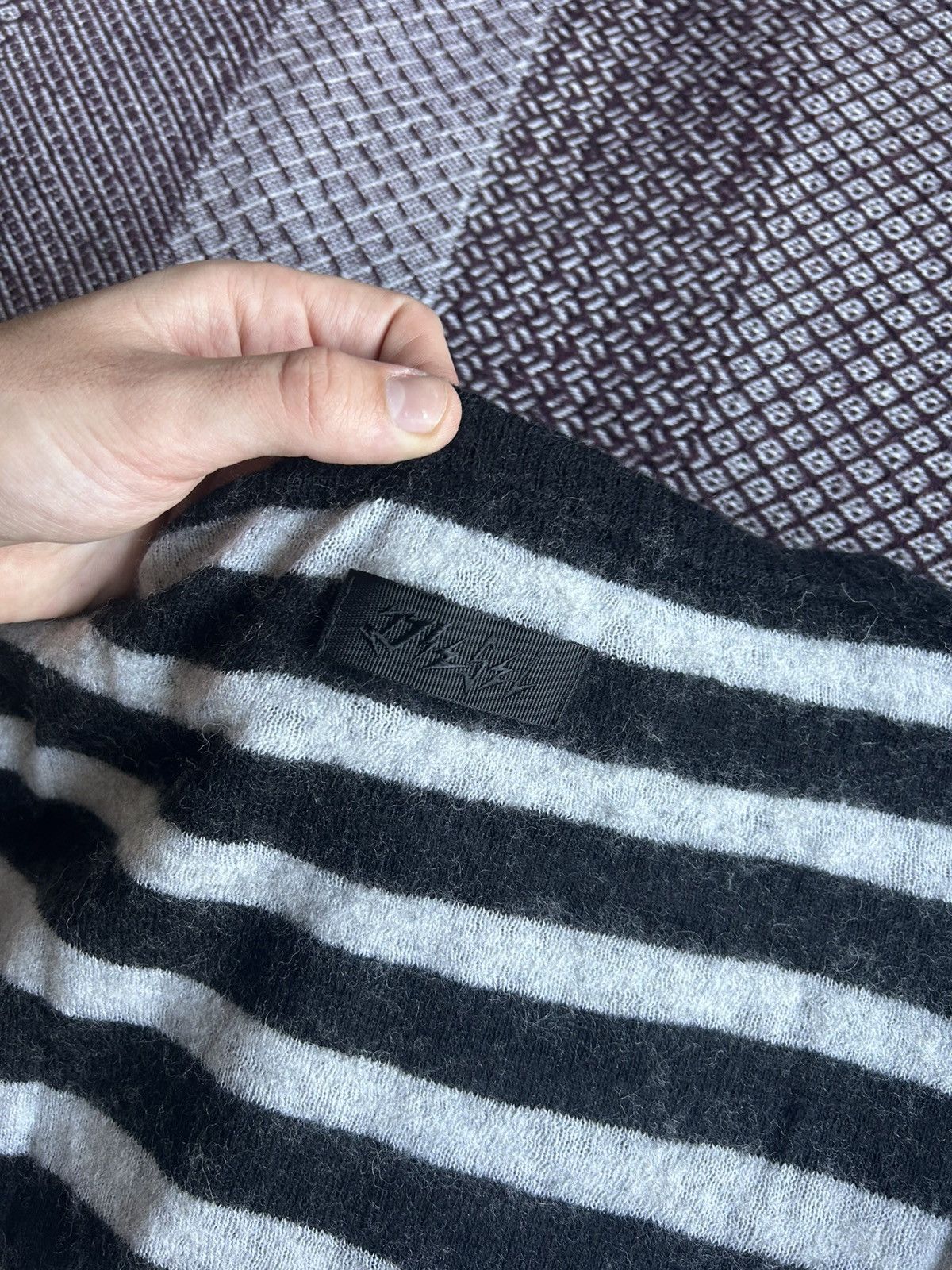 Diesel Diesel Black & White Striped Knit Sweater L / XL Y2K Style Size L / US 10 / IT 46 - 8 Thumbnail