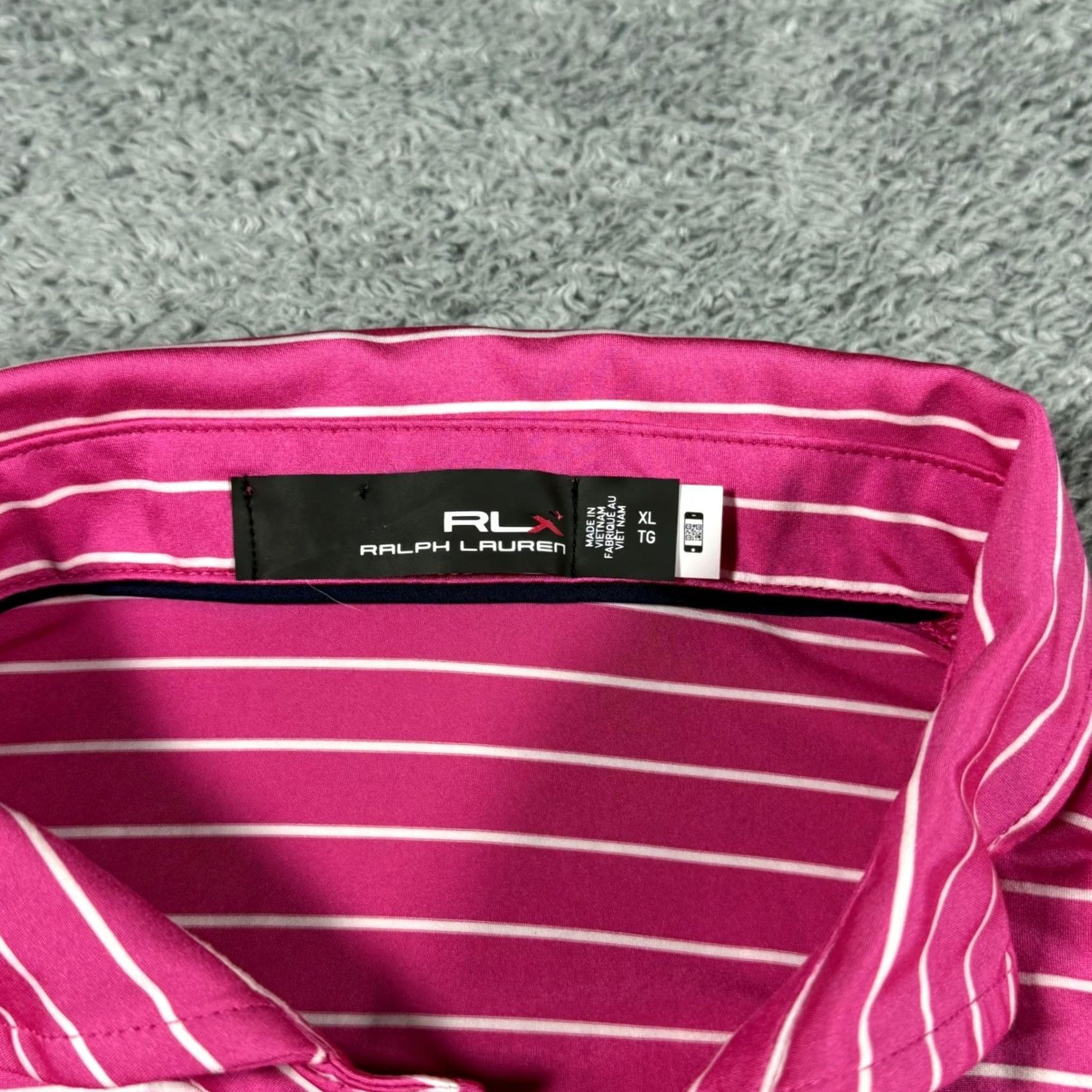 RLX Ralph Lauren RLX Ralph Lauren Shirt Mens XL Pink Performance Golf Polo Striped Club Size US XL / EU 56 / 4 - 3 Thumbnail