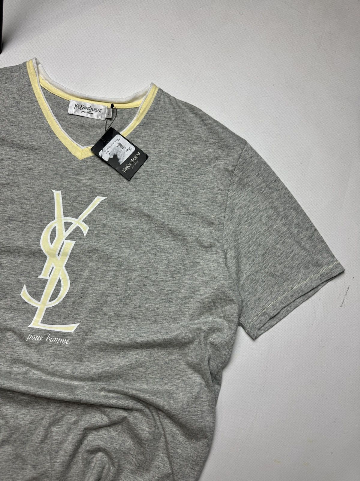 Vintage × Yves Saint Laurent Rare Vintage T-shirt Yves Saint Laurent new with tags Size US L / EU 52-54 / 3 - 2 Thumbnail