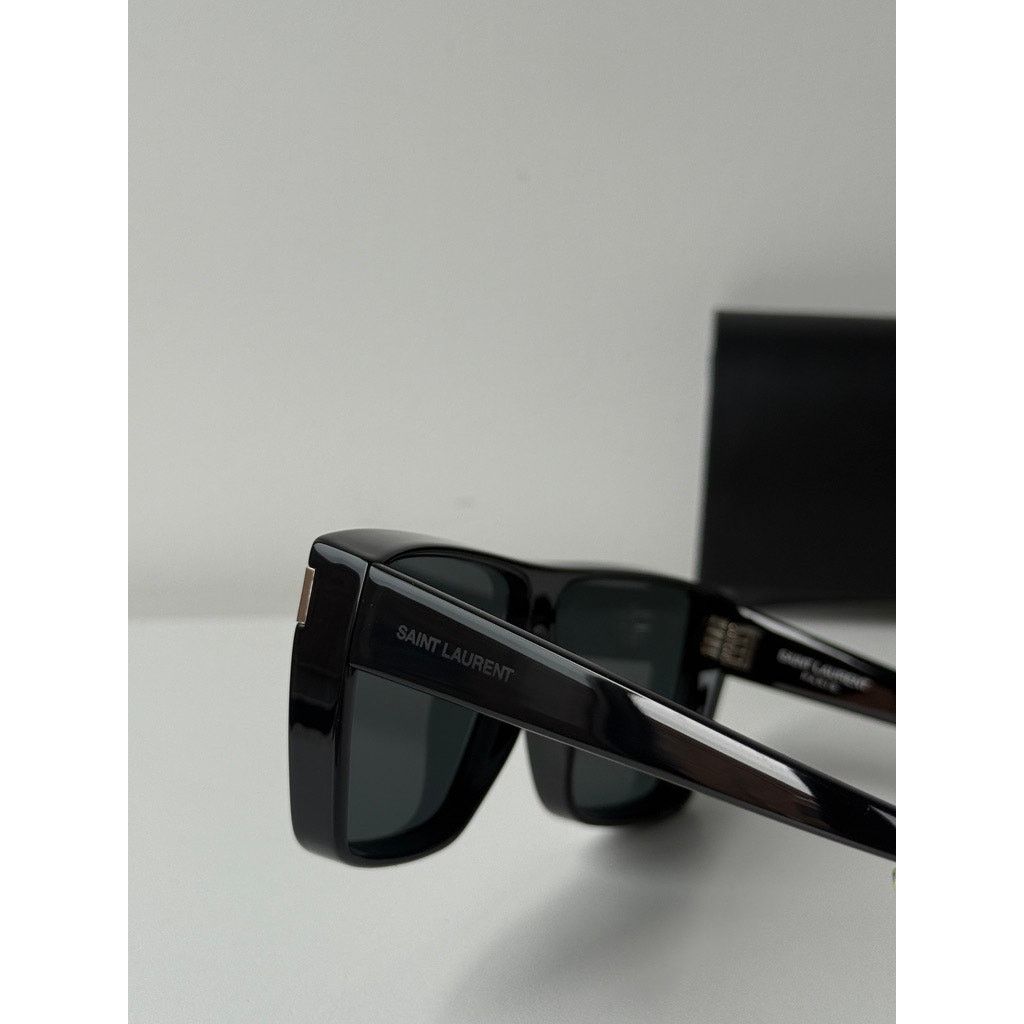 Saint Laurent Paris NEW Saint Laurent SL756 Black Flat Top Sunglasses $565 Size ONE SIZE - 6 Thumbnail