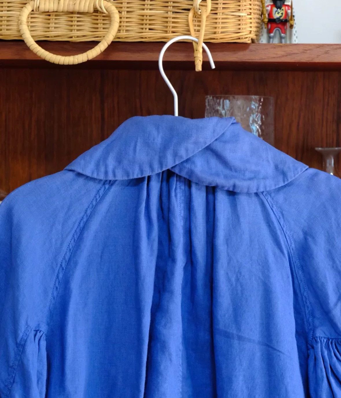Kapital Kapital Hirata Kazuhiro Blue Stained Loose Fleece Dress Size XS / US 0-2 / IT 36-38 - 4 Thumbnail