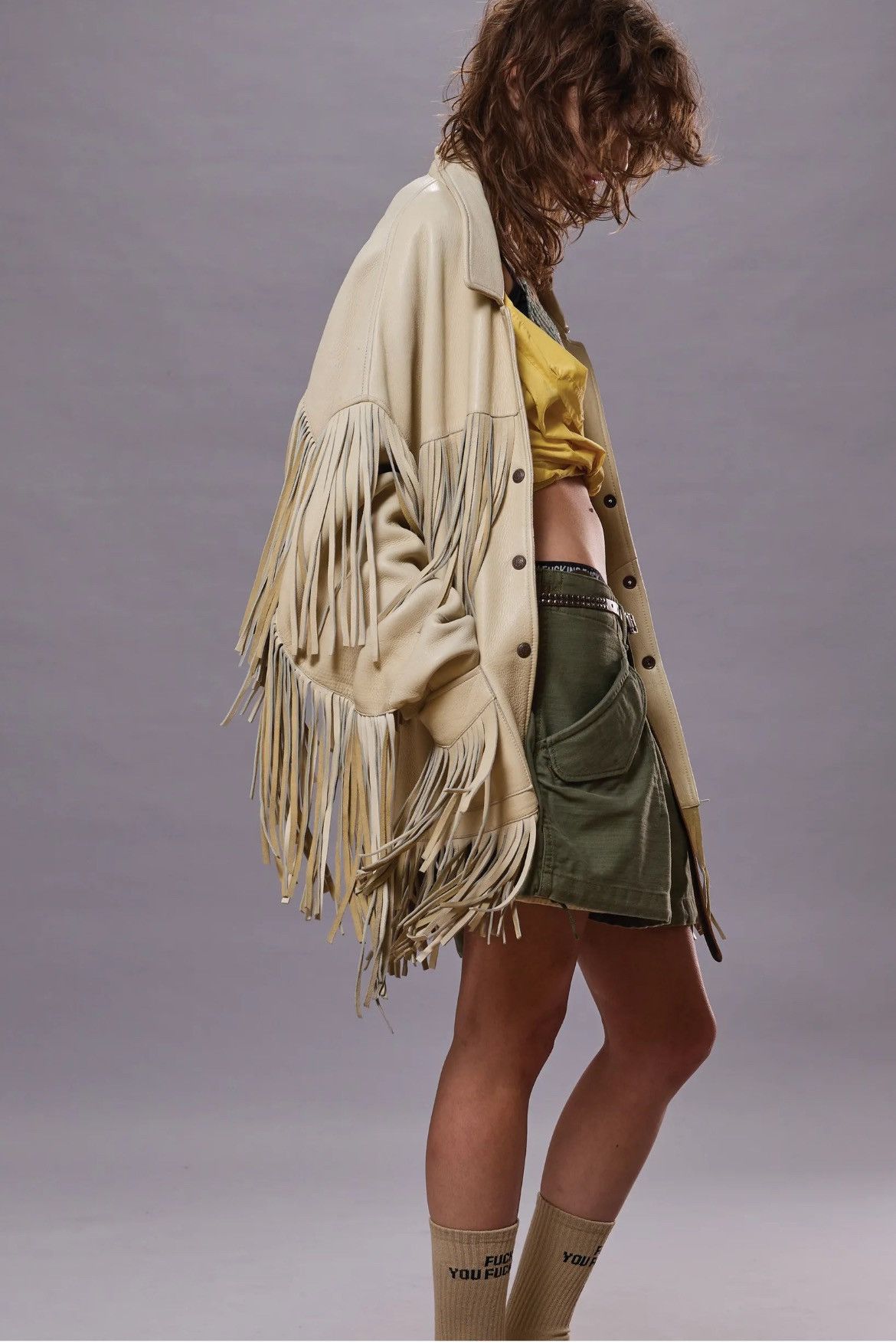 R13 Leather Fringe Jacket. Size XL / US 12-14 / IT 48-50 - 2 Thumbnail