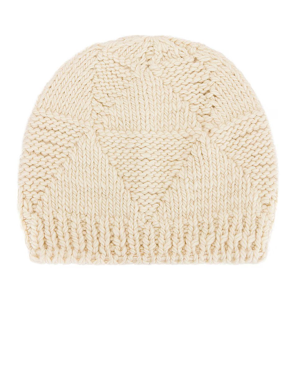 Bottega Veneta o1loc1c0824 Size: L / 667657 Beanie Handknit Wool in Chalk Size ONE SIZE - 1 Thumbnail