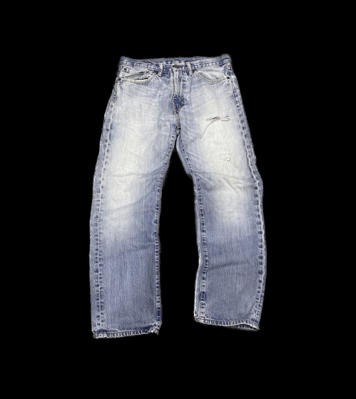 Levi's × Vintage Sickk☠️ Levis Ripped Jeans Straight Cut 90s Size US 34 / EU 50 - 1 Thumbnail