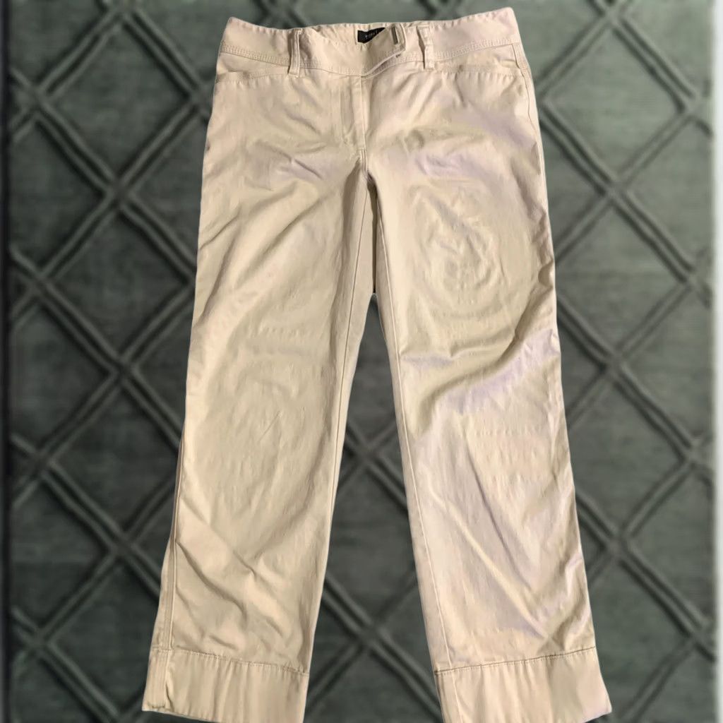 White House Black Market White House Black Market Slim Crop Ankle Pants Sz 6 beige khaki Size 28" / US 6 / IT 42 - 1 Thumbnail