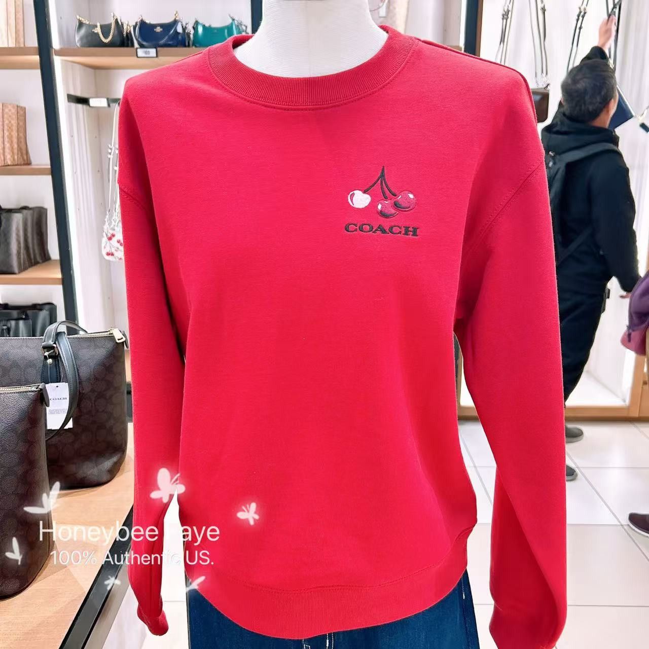 Coach 🍒 Cherry Crewneck Sweatshirt CZ065 Size S / US 4 / IT 40 - 1 Thumbnail