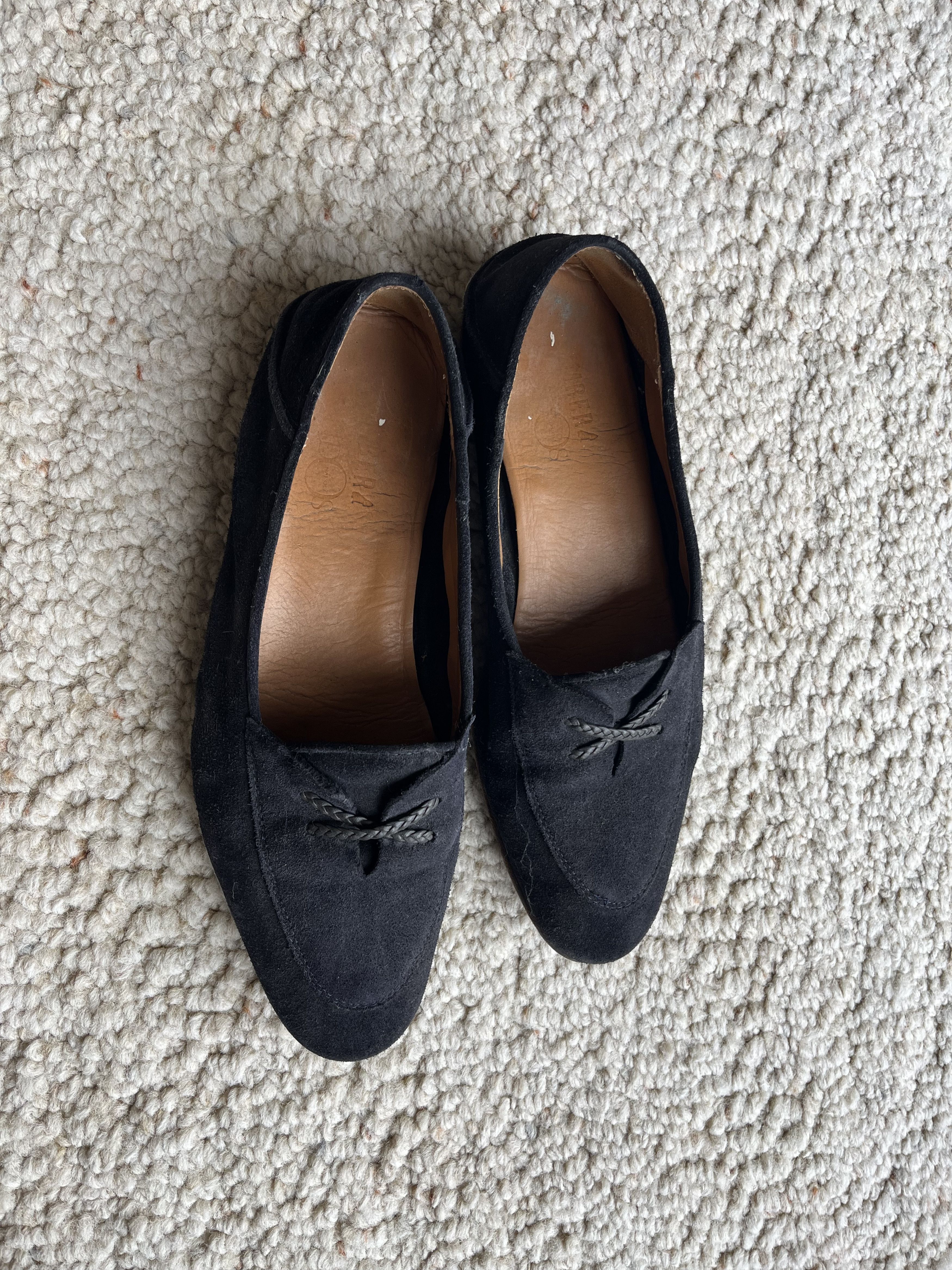 Christian Kimber × Eidos Napoli Navy Suede Loafers Slip On Italy Size US 8.5 / EU 41-42 - 2 Thumbnail