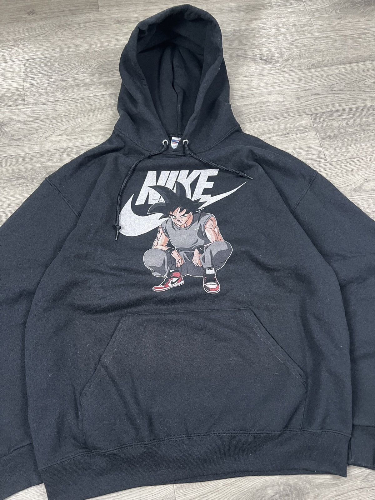 Jerzees Jerzees Vintage Mens Size L Hoodie (nike swoosh, anime style Size US L / EU 52-54 / 3 - 2 Thumbnail