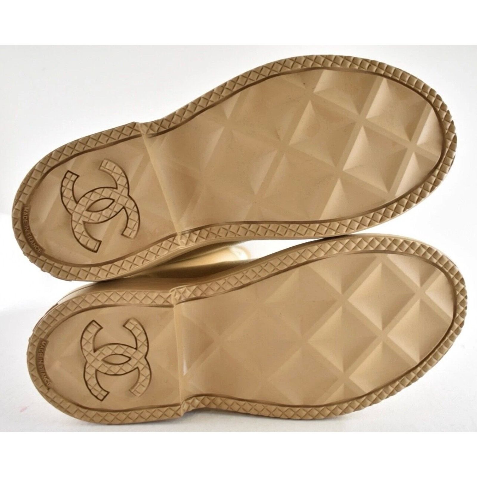 Chanel Wellington Wellies CC Logo Pull On Rubber Rain Boots 41 Size US 11 / IT 41 - 21 Thumbnail