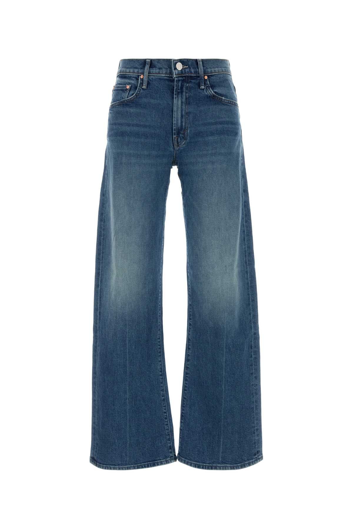 MOTHER Stretch Denim Lasso Sneak Wide-Leg Jeans Size 31" - 1 Thumbnail