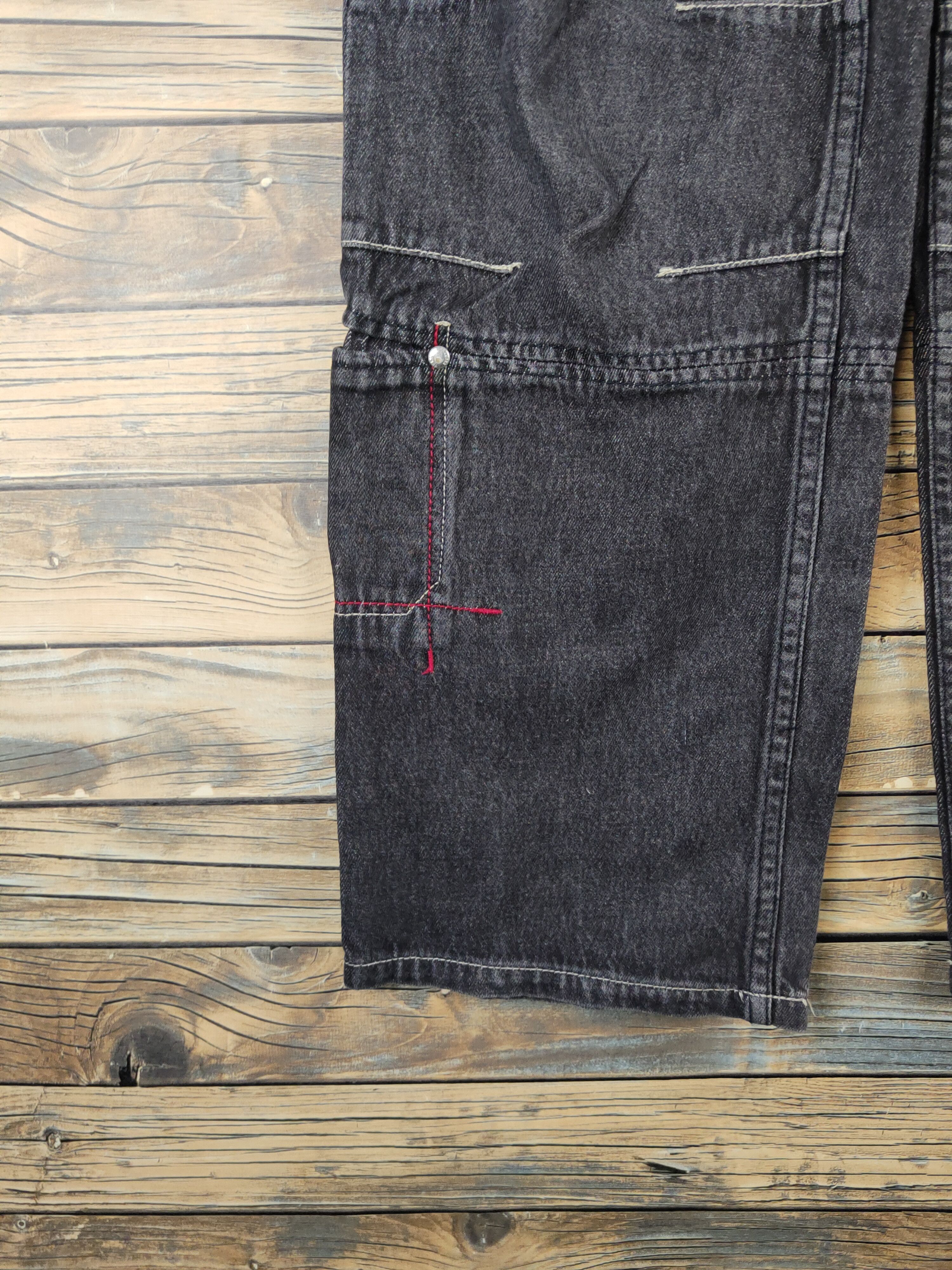 Shorty's Skateboards DL Transer Black Distressed Ripped Jeans #2624 Size US 27 - 5 Thumbnail