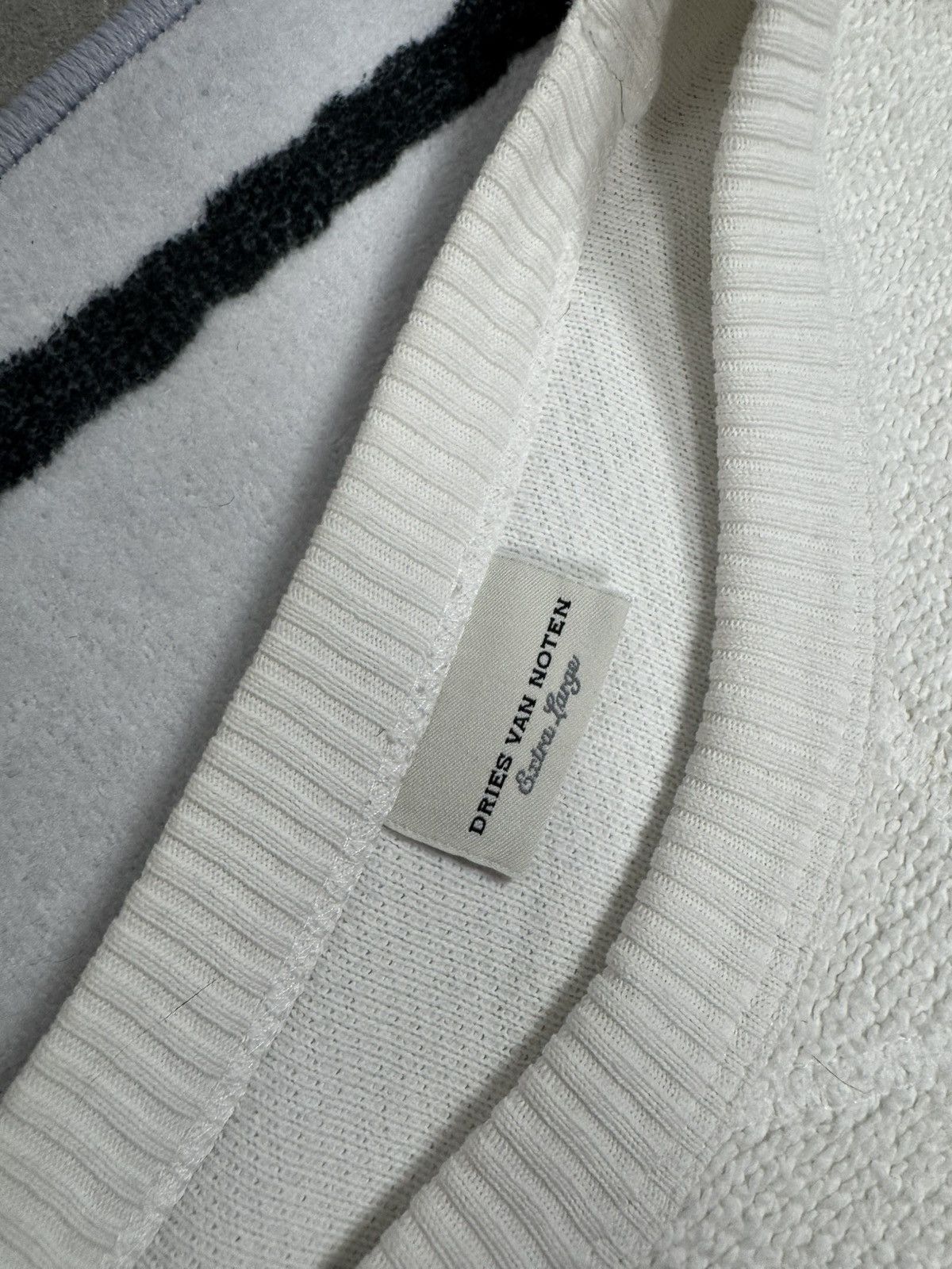 Dries Van Noten Dries Van Noten Pulover Size Xl White Oversized Y2K Size US XL / EU 56 / 4 - 3 Thumbnail