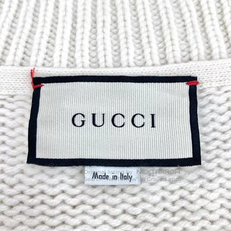 Gucci Gucci Beige striped trim twisted wool stand-up collar zipp Size US S / EU 44-46 / 1 - 5 Thumbnail